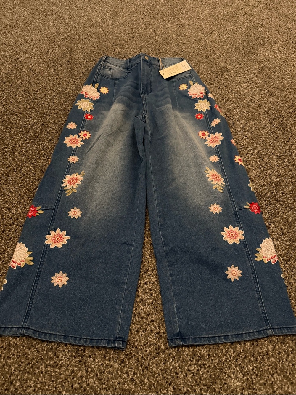 Womens new blue velvet jeans size small